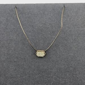 Mark Ashton Women's Wrap Around Choker Necklace Crystal Pendant Brown Cord